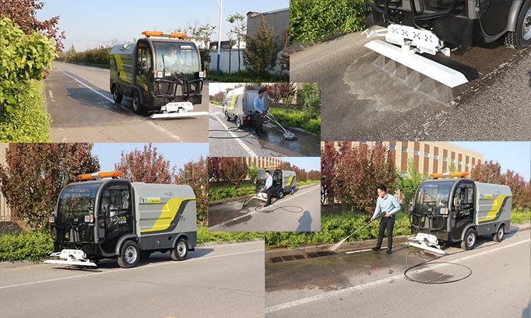 電動四輪高壓清洗車北京環衛交車現場