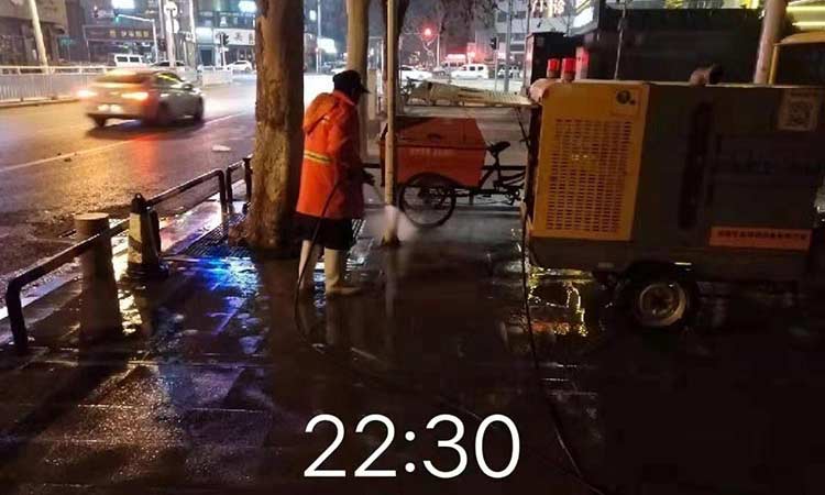 三輪高壓清洗車環衛作業 多功能高壓清洗車