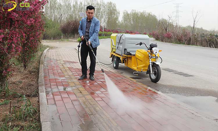 小區高壓清洗車 電三輪高壓清洗車